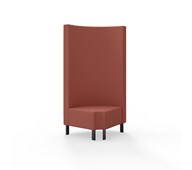 Hörnmodul Snake 90 grader R 12 rund med metallben, hög rygg SH43