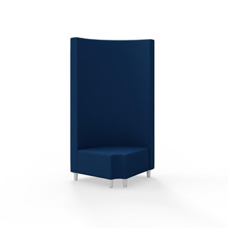 Hörnmodul Snake 90 grader R 12 rund med träben, hög rygg SH37,5