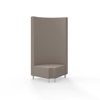 Hörnmodul Snake 90 grader R 12 rund med träben, hög rygg SH37,5