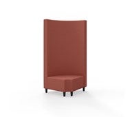 Hörnmodul Snake 90 grader R 12 rund med träben, hög rygg SH37,5