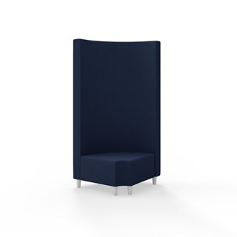 Hörnmodul Snake 90 grader R 12 rund med träben, hög rygg SH37,5