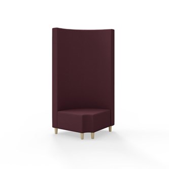 Hörnmodul Snake 90 grader R 12 rund med träben, hög rygg SH37,5