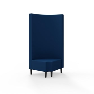 Hörnmodul Snake 90 grader R 12 rund med träben, hög rygg SH43