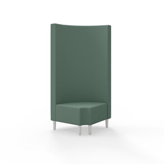 Hörnmodul Snake 90 grader R 12 rund med träben, hög rygg SH43