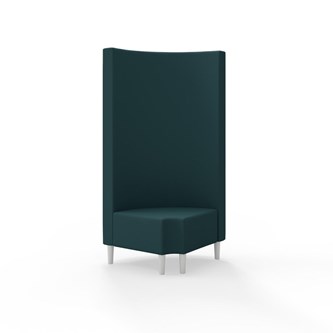 Hörnmodul Snake 90 grader R 12 rund med träben, hög rygg SH43