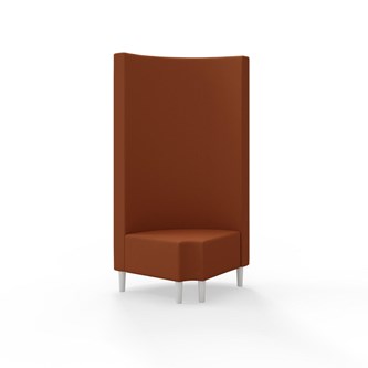 Hörnmodul Snake 90 grader R 12 rund med träben, hög rygg SH43