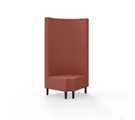 Hörnmodul Snake 90 grader R 12 rund med träben, hög rygg SH43