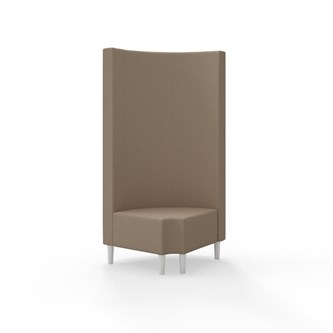 Hörnmodul Snake 90 grader R 12 rund med träben, hög rygg SH43