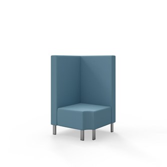 Hörnmodul Snake 90 grader R 12 med metallben, mellanhög rygg SH43