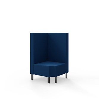 Hörnmodul Snake 90 grader R 12 med metallben, mellanhög rygg SH43