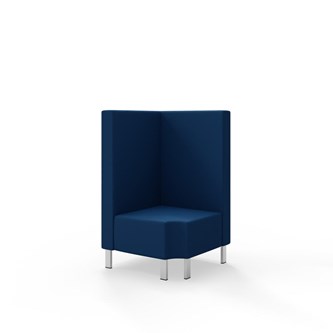 Hörnmodul Snake 90 grader R 12 med metallben, mellanhög rygg SH43