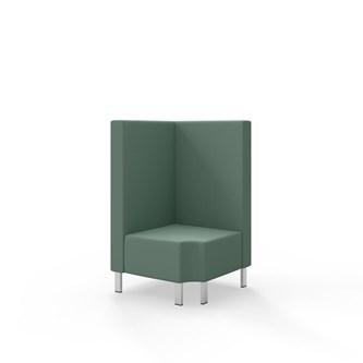 Hörnmodul Snake 90 grader R 12 med metallben, mellanhög rygg SH43