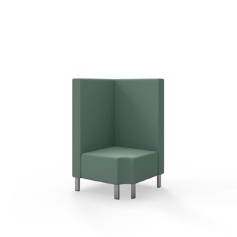 Hörnmodul Snake 90 grader R 12 med metallben, mellanhög rygg SH43