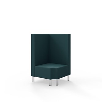 Hörnmodul Snake 90 grader R 12 med metallben, mellanhög rygg SH43