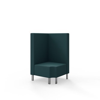 Hörnmodul Snake 90 grader R 12 med metallben, mellanhög rygg SH43