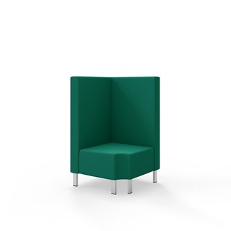 Hörnmodul Snake 90 grader R 12 med metallben, mellanhög rygg SH43