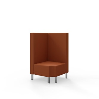 Hörnmodul Snake 90 grader R 12 med metallben, mellanhög rygg SH43