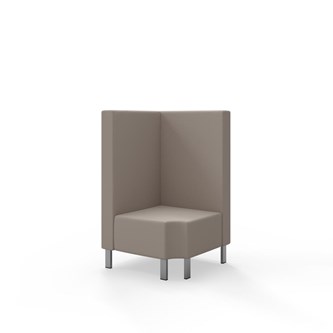 Hörnmodul Snake 90 grader R 12 med metallben, mellanhög rygg SH43