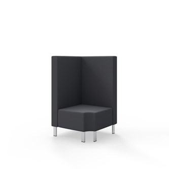 Hörnmodul Snake 90 grader R 12 med metallben, mellanhög rygg SH43