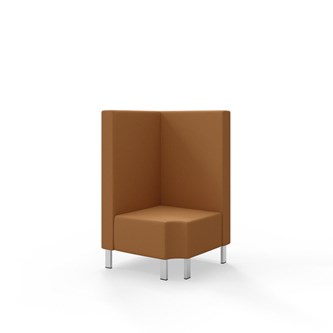 Hörnmodul Snake 90 grader R 12 med metallben, mellanhög rygg SH43