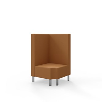 Hörnmodul Snake 90 grader R 12 med metallben, mellanhög rygg SH43