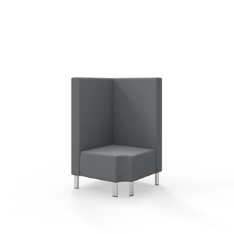 Hörnmodul Snake 90 grader R 12 med metallben, mellanhög rygg SH43