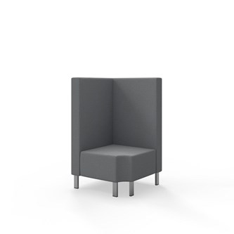 Hörnmodul Snake 90 grader R 12 med metallben, mellanhög rygg SH43