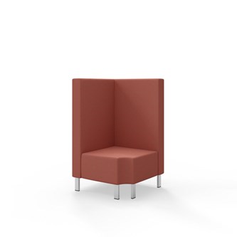 Hörnmodul Snake 90 grader R 12 med metallben, mellanhög rygg SH43