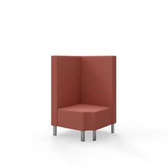 Hörnmodul Snake 90 grader R 12 med metallben, mellanhög rygg SH43