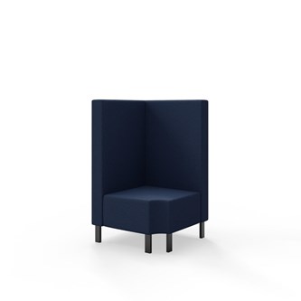 Hörnmodul Snake 90 grader R 12 med metallben, mellanhög rygg SH43