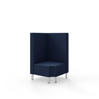 Hörnmodul Snake 90 grader R 12 med metallben, mellanhög rygg SH43