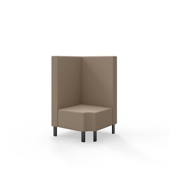 Hörnmodul Snake 90 grader R 12 med metallben, mellanhög rygg SH43