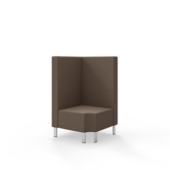 Hörnmodul Snake 90 grader R 12 med metallben, mellanhög rygg SH43