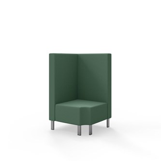 Hörnmodul Snake 90 grader R 12 med metallben, mellanhög rygg SH43