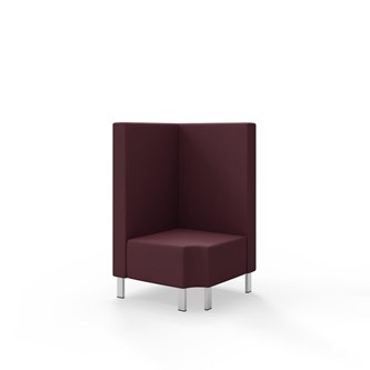 Hörnmodul Snake 90 grader R 12 med metallben, mellanhög rygg SH43