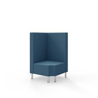 Hörnmodul Snake 90 grader R 12 med metallben, mellanhög rygg SH43