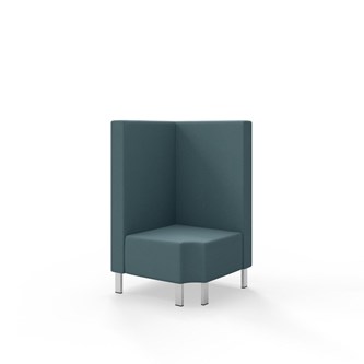 Hörnmodul Snake 90 grader R 12 med metallben, mellanhög rygg SH43