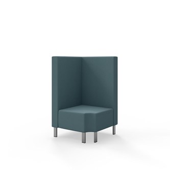 Hörnmodul Snake 90 grader R 12 med metallben, mellanhög rygg SH43