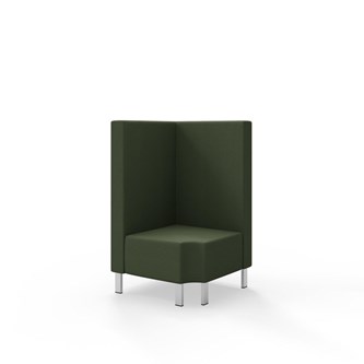 Hörnmodul Snake 90 grader R 12 med metallben, mellanhög rygg SH43