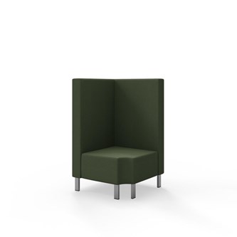 Hörnmodul Snake 90 grader R 12 med metallben, mellanhög rygg SH43