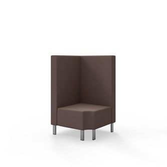 Hörnmodul Snake 90 grader R 12 med metallben, mellanhög rygg SH43