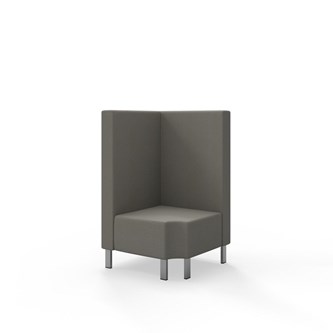 Hörnmodul Snake 90 grader R 12 med metallben, mellanhög rygg SH43