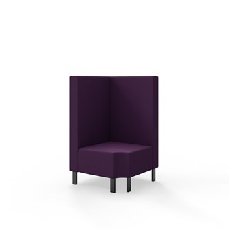 Hörnmodul Snake 90 grader R 12 med metallben, mellanhög rygg SH43