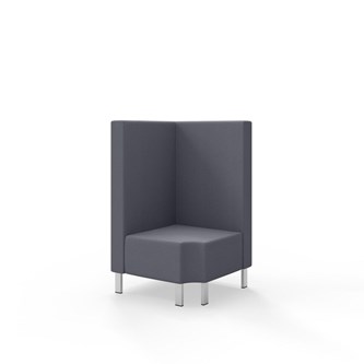 Hörnmodul Snake 90 grader R 12 med metallben, mellanhög rygg SH43