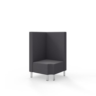 Hörnmodul Snake 90 grader R 12 med metallben, mellanhög rygg SH43