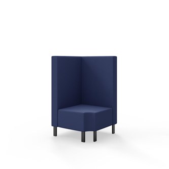 Hörnmodul Snake 90 grader R 12 med metallben, mellanhög rygg SH43