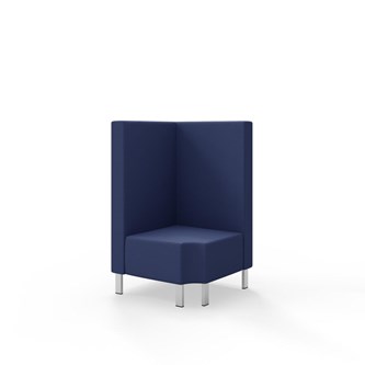 Hörnmodul Snake 90 grader R 12 med metallben, mellanhög rygg SH43