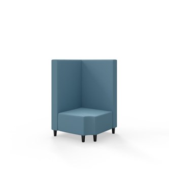 Hörnmodul Snake 90 grader R 12 med träben, mellanhög rygg SH37,5