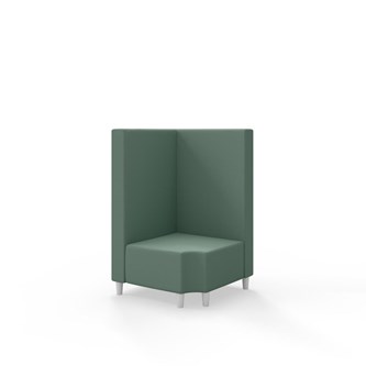 Hörnmodul Snake 90 grader R 12 med träben, mellanhög rygg SH37,5