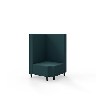 Hörnmodul Snake 90 grader R 12 med träben, mellanhög rygg SH37,5